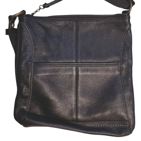 The Sak Iris Leather Crossbody Bag Black Adjustable Strap Pockets - Picture 3 of 12
